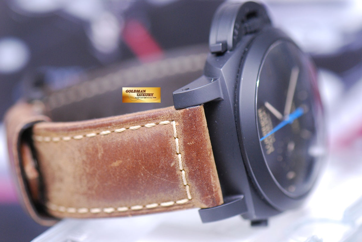 [SOLD] PANERAI LUMINOR FLYBACK CHRONOGRAPH BLACK CERAMIC AUTOMATIC PAM 580 (MINT)