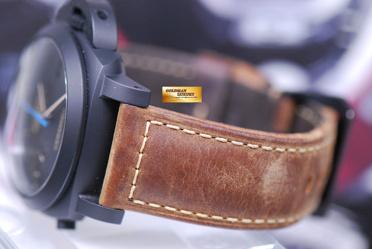 [SOLD] PANERAI LUMINOR FLYBACK CHRONOGRAPH BLACK CERAMIC AUTOMATIC PAM 580 (MINT)