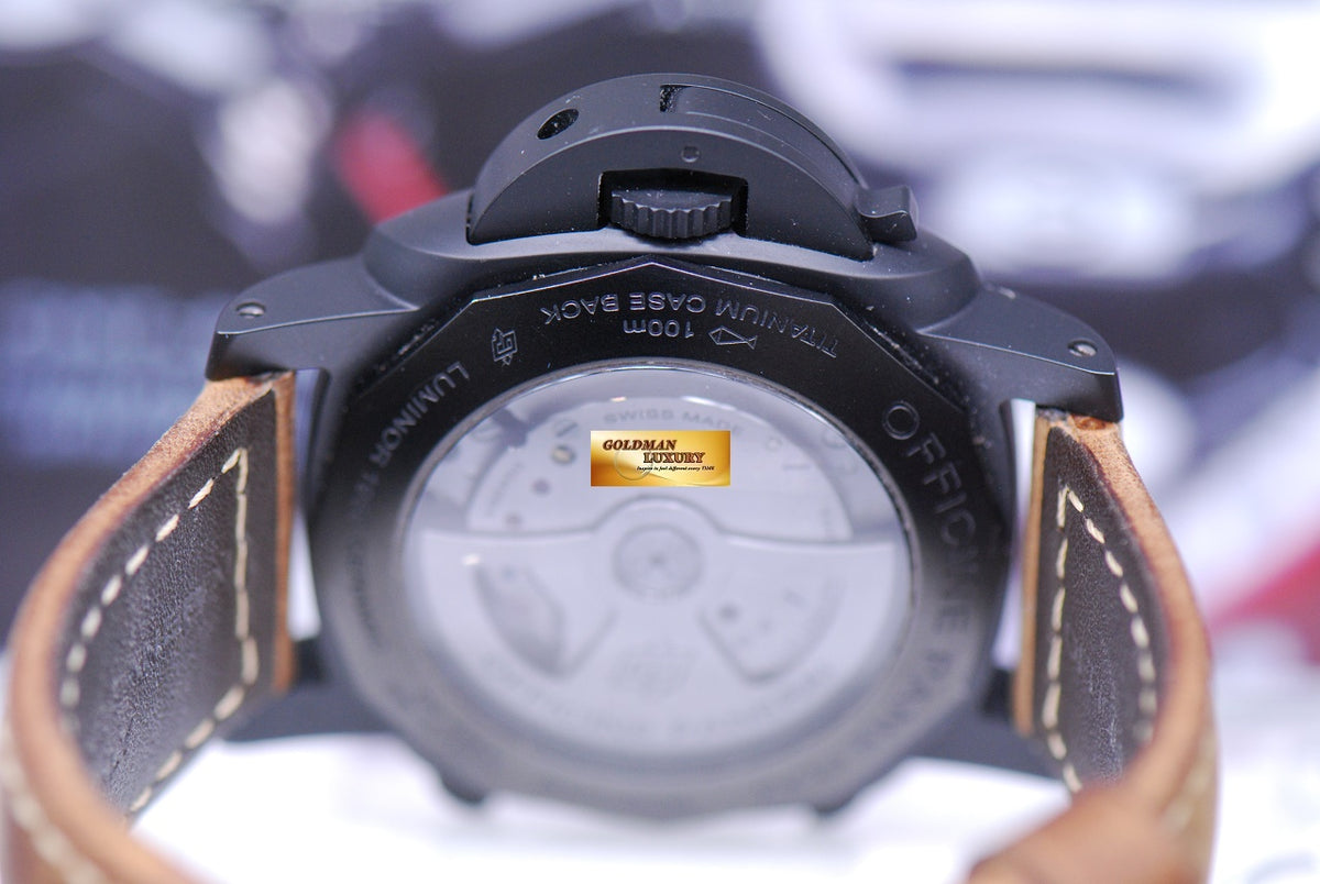 [SOLD] PANERAI LUMINOR FLYBACK CHRONOGRAPH BLACK CERAMIC AUTOMATIC PAM 580 (MINT)