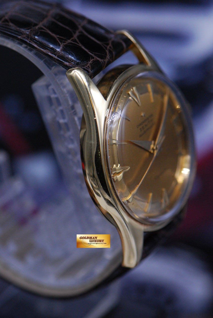 [SOLD] ZENITH VINTAGE CAPTAIN 36mm 18K YELLOW GOLD HAMMER AUTOMATIC (VINTAGE MINT)