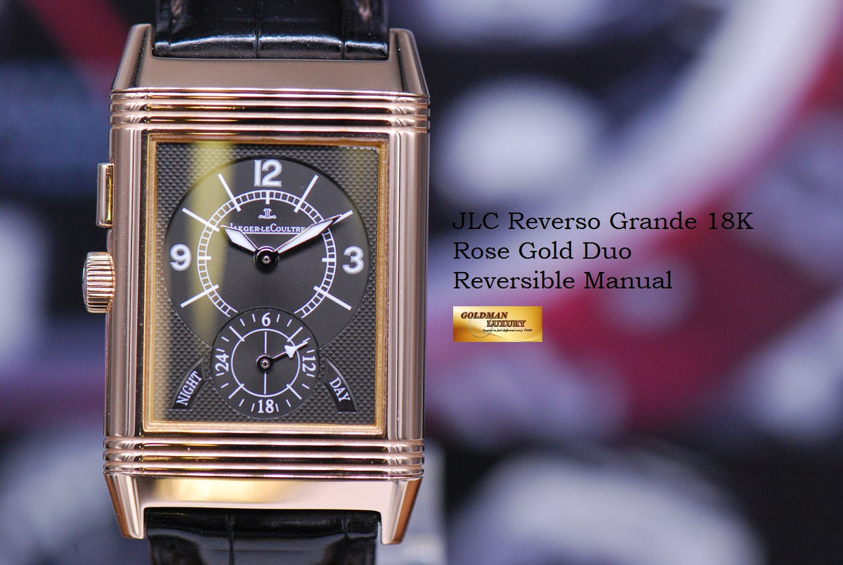 [SOLD] JLC REVERSO GRANDE 18K ROSE GOLD DUO REVERSIBLE MANUAL 272.2.51 (NEAR MINT)