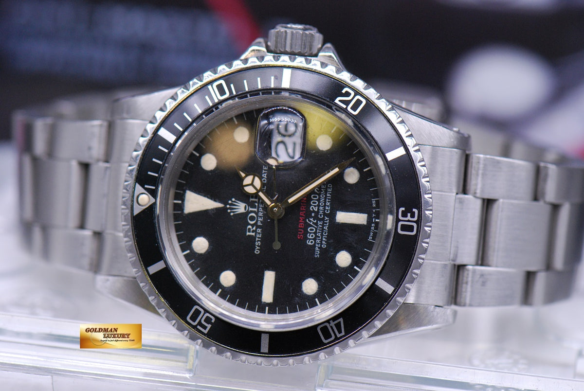 [SOLD] ROLEX OYSTER PERPETUAL VINTAGE RED SUBMARINER MARK VI DIAL 1680 (VINTAGE NEAR MINT)