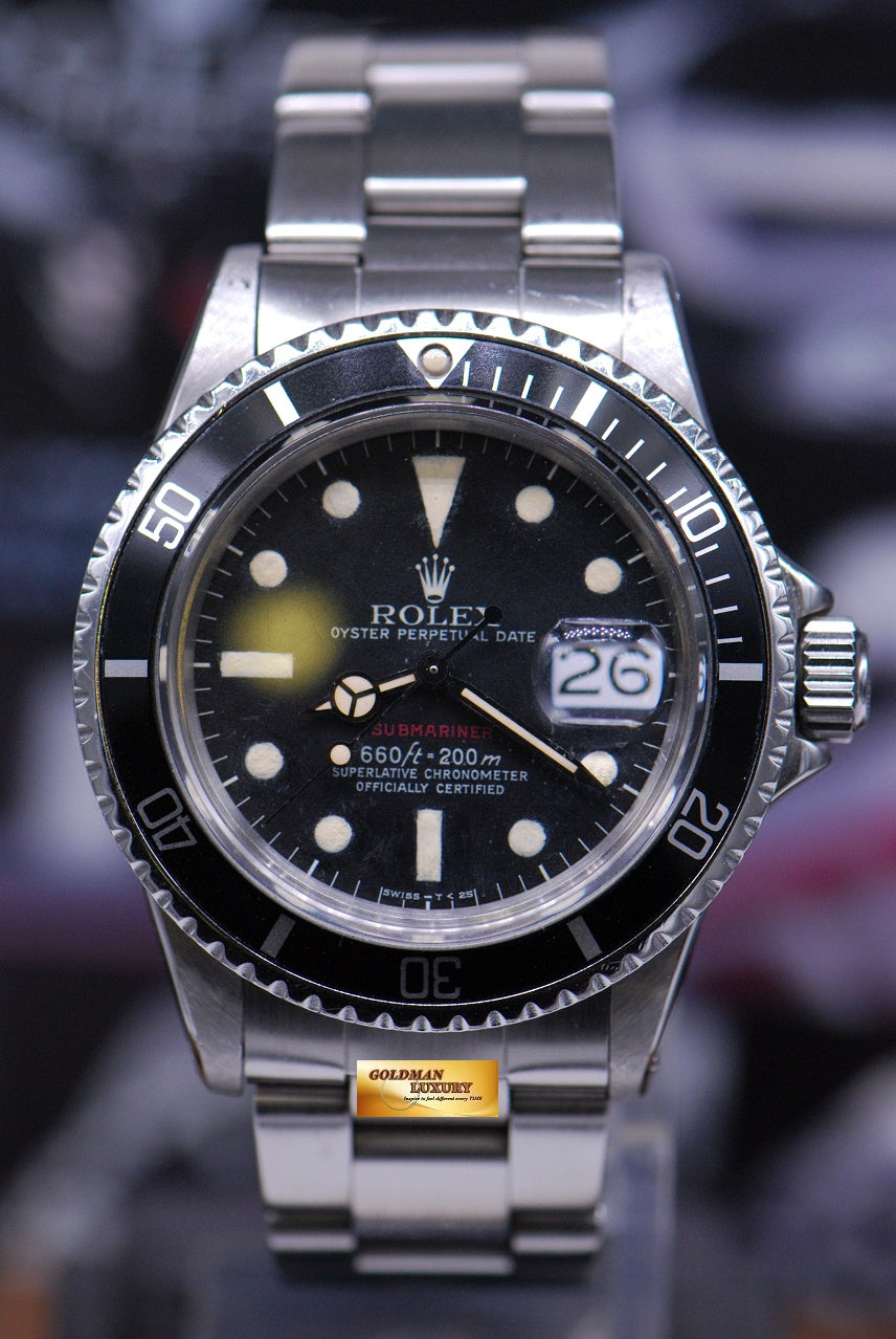 [SOLD] ROLEX OYSTER PERPETUAL VINTAGE RED SUBMARINER MARK VI DIAL 1680 (VINTAGE NEAR MINT)