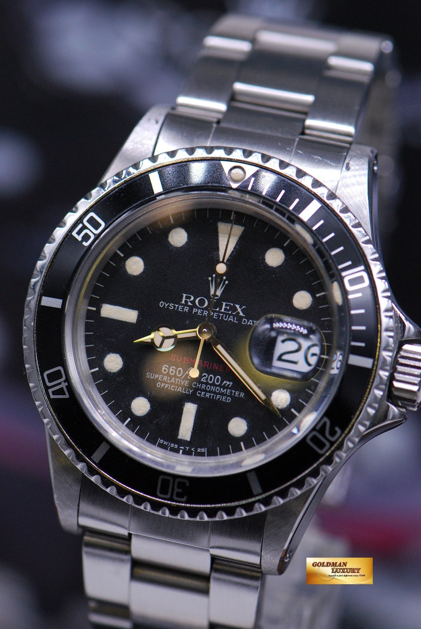 [SOLD] ROLEX OYSTER PERPETUAL VINTAGE RED SUBMARINER MARK VI DIAL 1680 (VINTAGE NEAR MINT)
