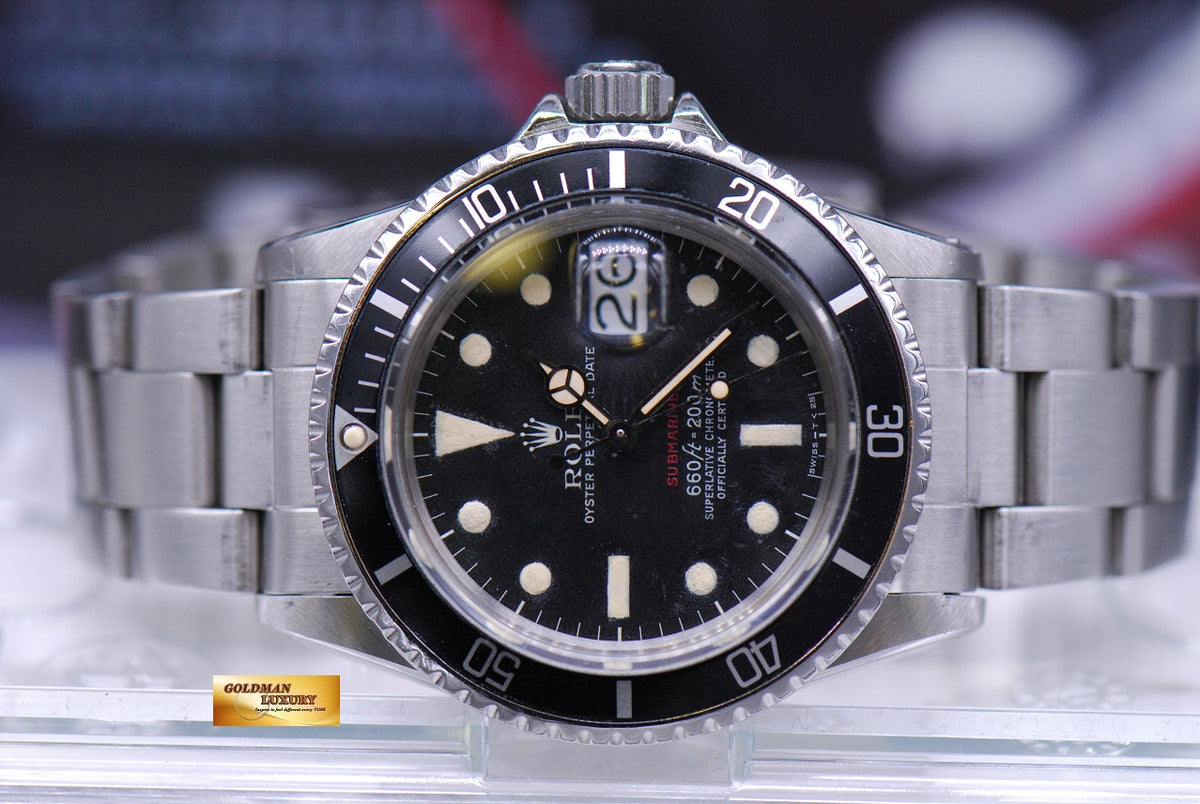 [SOLD] ROLEX OYSTER PERPETUAL VINTAGE RED SUBMARINER MARK VI DIAL 1680 (VINTAGE NEAR MINT)