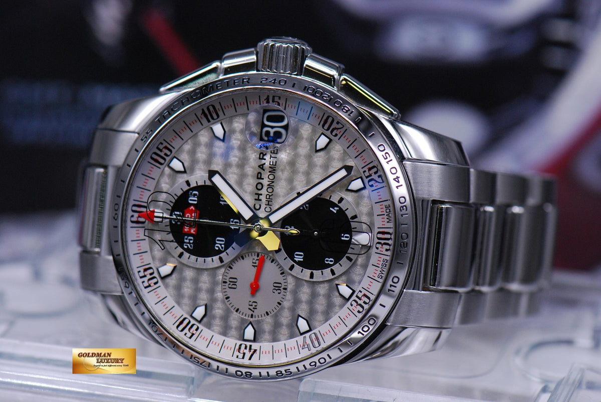 [SOLD] CHOPARD MILLE MIGLIA GRAN TURISMO XL 44mm CHRONOGRAPH SILVER W/BRACELET 8459 (MINT)