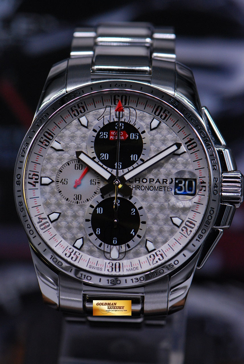[SOLD] CHOPARD MILLE MIGLIA GRAN TURISMO XL 44mm CHRONOGRAPH SILVER W/BRACELET 8459 (MINT)