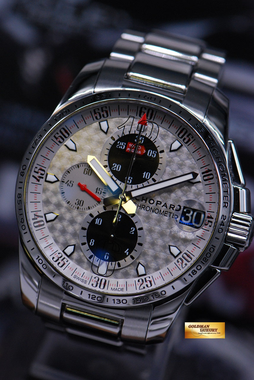 [SOLD] CHOPARD MILLE MIGLIA GRAN TURISMO XL 44mm CHRONOGRAPH SILVER W/BRACELET 8459 (MINT)