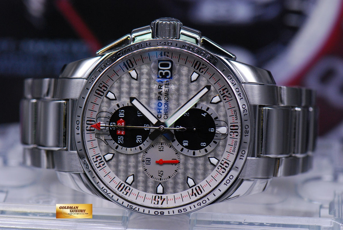 [SOLD] CHOPARD MILLE MIGLIA GRAN TURISMO XL 44mm CHRONOGRAPH SILVER W/BRACELET 8459 (MINT)