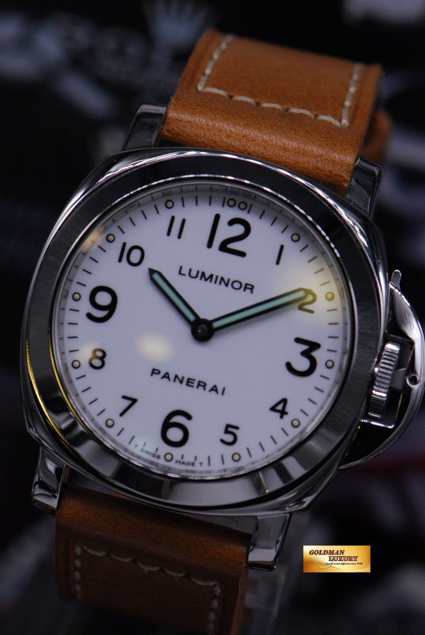 [SOLD] PANERAI LUMINOR BASE HISTORIC 44mm WHITE MANUAL PAM 010 (MINT)