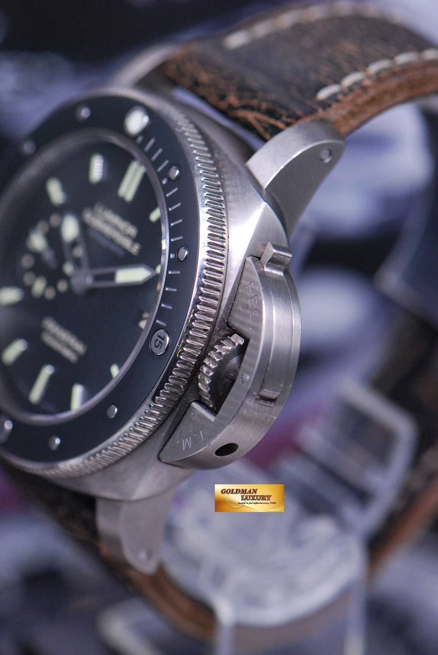 [SOLD] PANERAI LUMINOR SUBMERSIBLE TITANIUM 47mm ANTI-MAGNETIC AUTOMATIC PAM 389 (MINT)