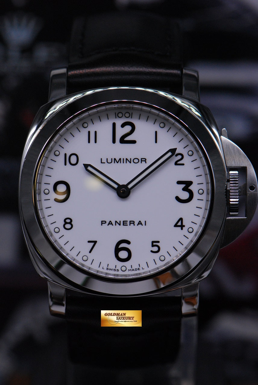 [SOLD] PANERAI LUMINOR BASE HISTORIC 44mm WHITE MANUAL PAM 114 (MINT)