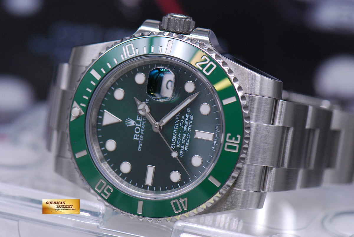 [SOLD] ROLEX OYSTER PERPETUAL SUBMARINER GREEN HULK 116610LV (MINT)