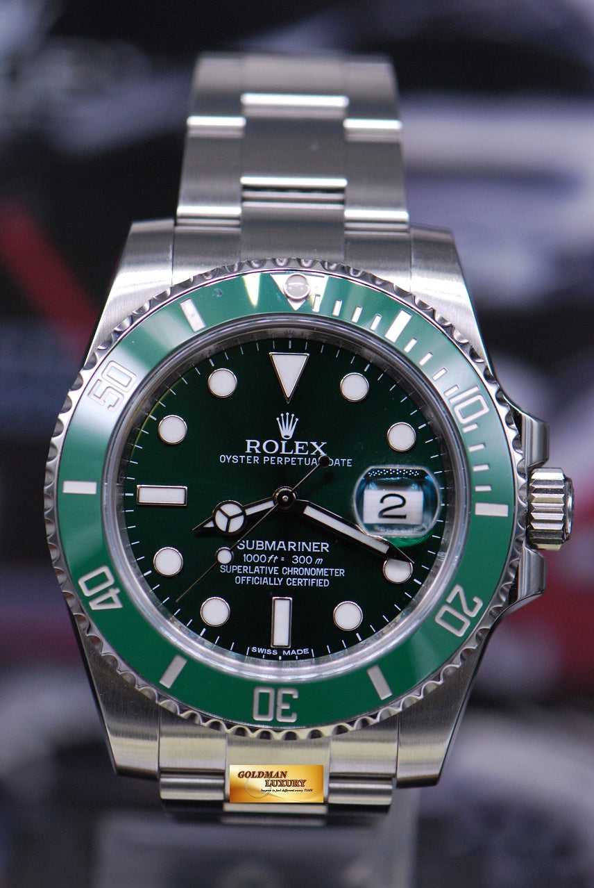 [SOLD] ROLEX OYSTER PERPETUAL SUBMARINER GREEN HULK 116610LV (MINT)