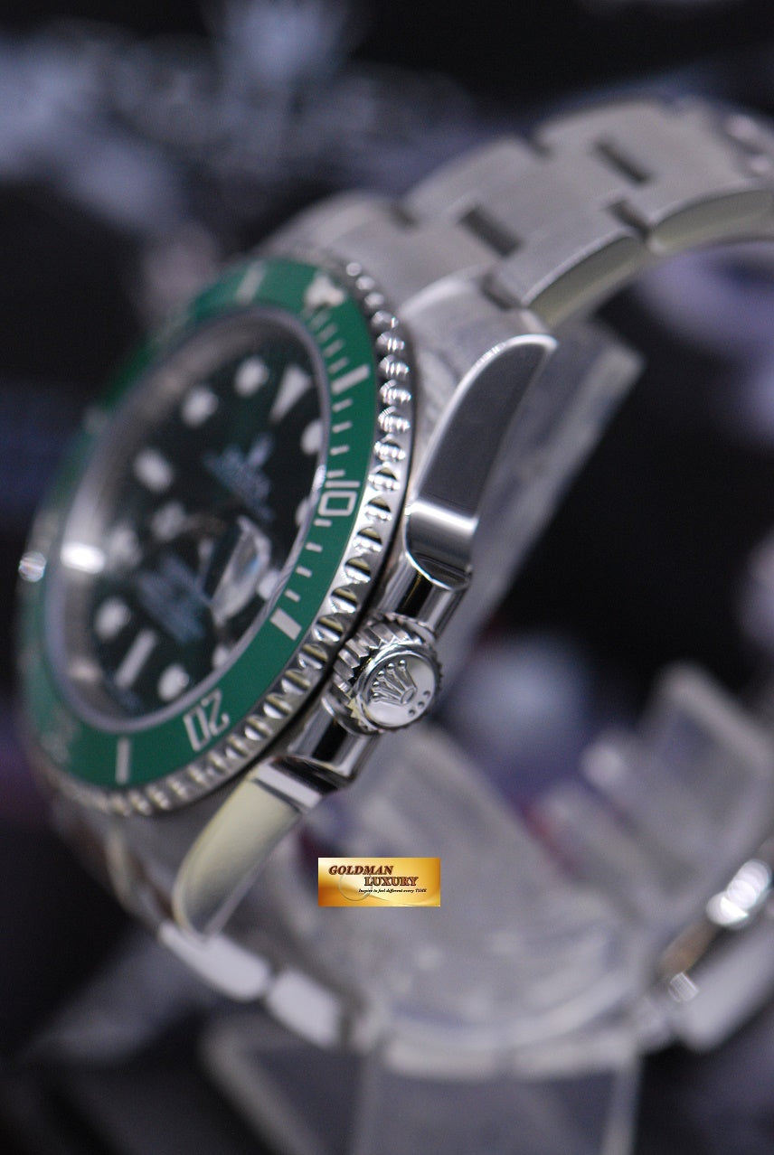 [SOLD] ROLEX OYSTER PERPETUAL SUBMARINER GREEN HULK 116610LV (MINT)