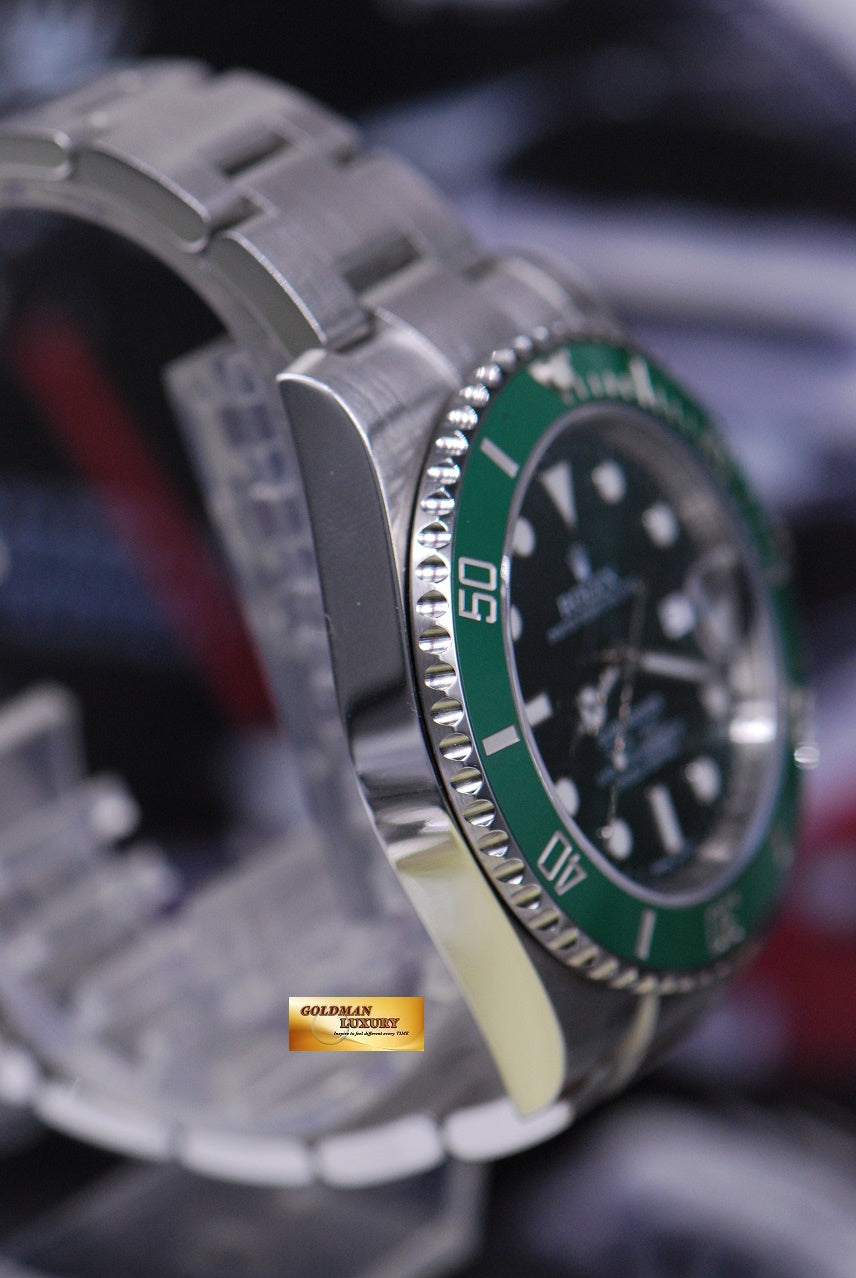 [SOLD] ROLEX OYSTER PERPETUAL SUBMARINER GREEN HULK 116610LV (MINT)