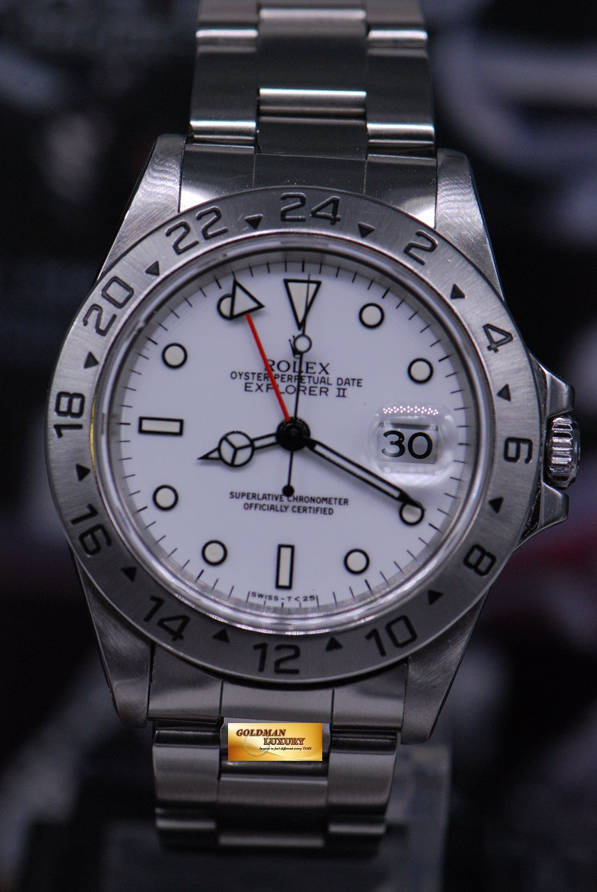 [SOLD] ROLEX OYSTER PERPETUAL EXPLORER II (PINHOLE) WHITE 16570 (MINT)