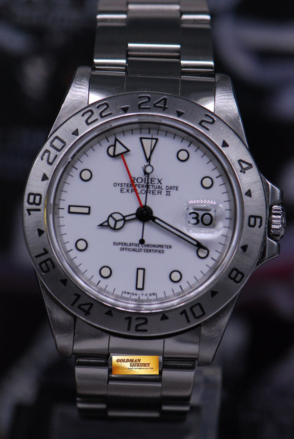[SOLD] ROLEX OYSTER PERPETUAL EXPLORER II (PINHOLE) WHITE 16570 (MINT)