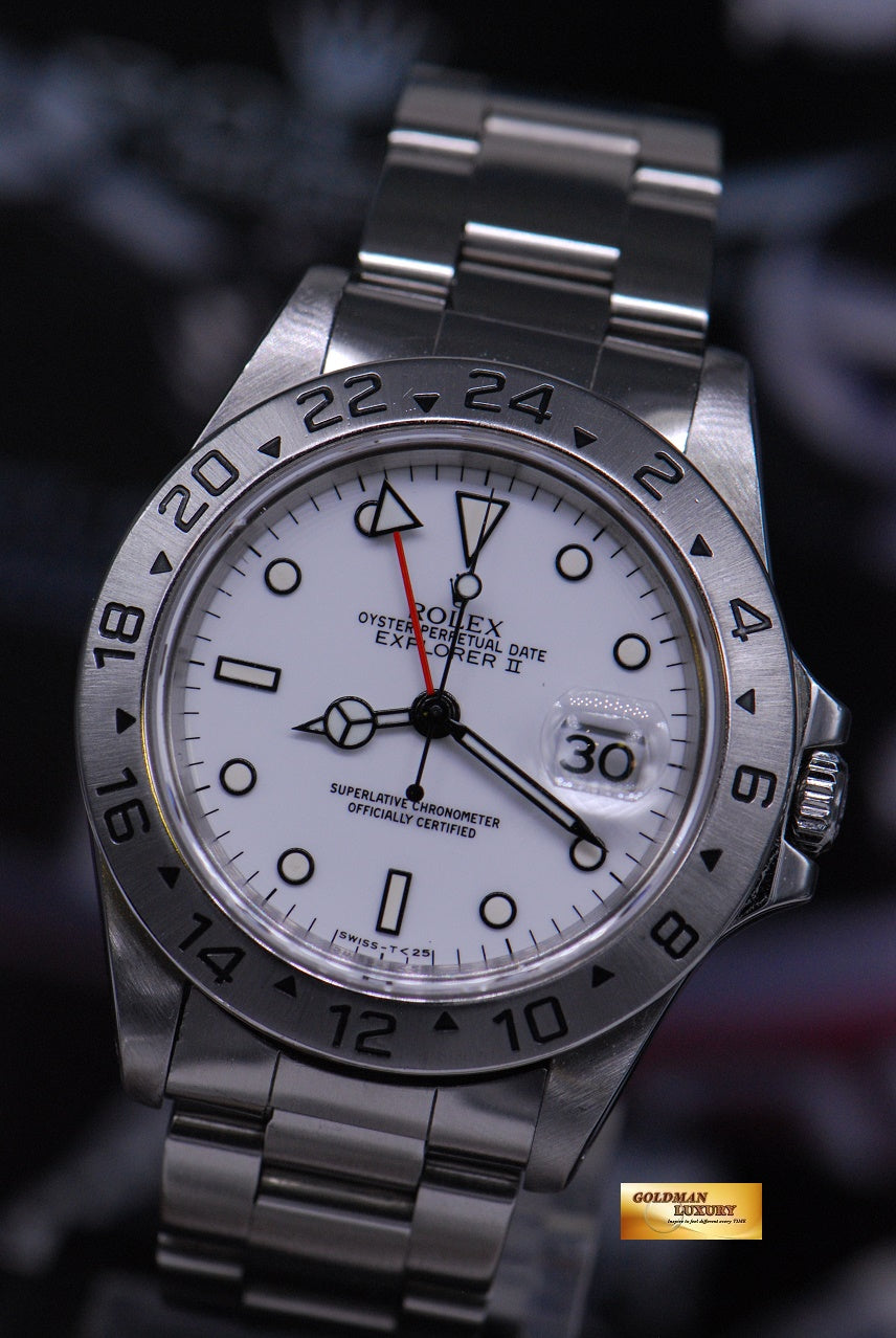 [SOLD] ROLEX OYSTER PERPETUAL EXPLORER II (PINHOLE) WHITE 16570 (MINT)