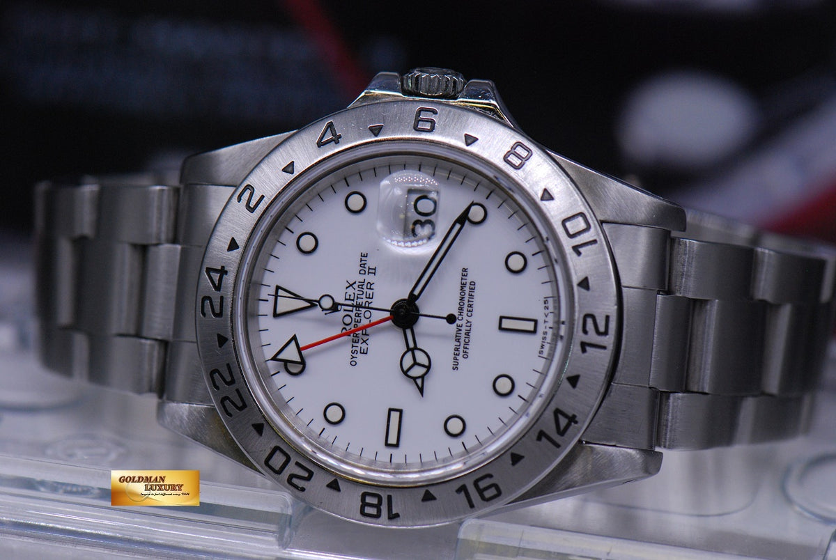 [SOLD] ROLEX OYSTER PERPETUAL EXPLORER II (PINHOLE) WHITE 16570 (MINT)
