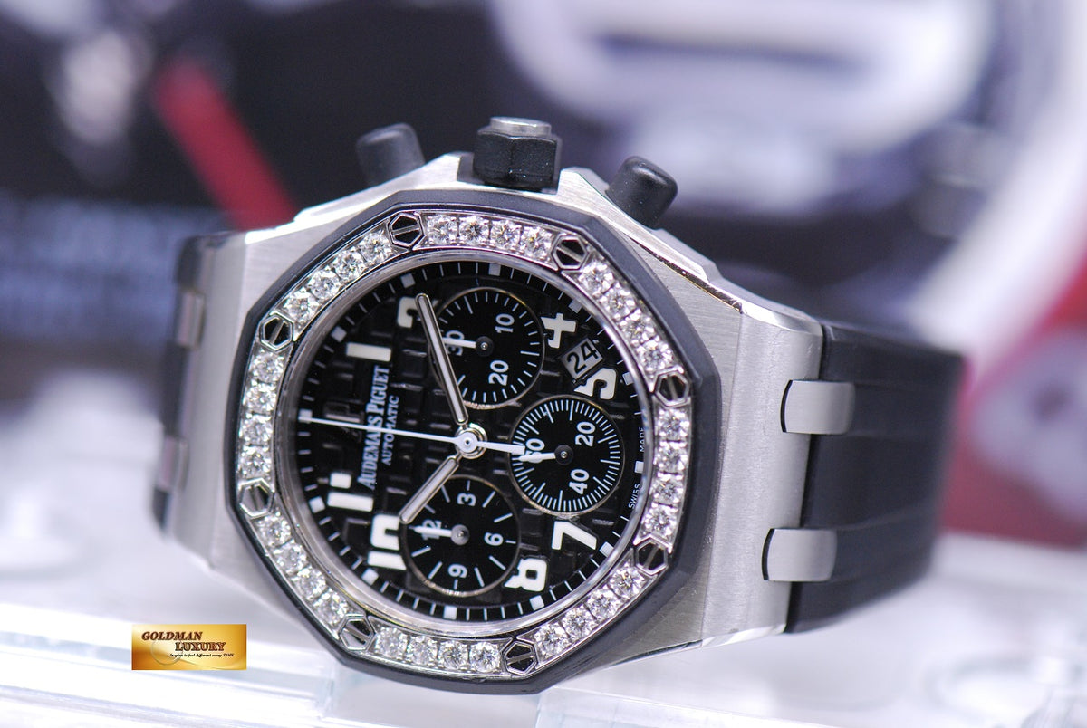 [SOLD] AUDEMARS PIGUET ROYAL OAK OFFSHORE LADIES CHRONOGRAPH DIAMONDS AUTOMATIC 26048SK (MINT)