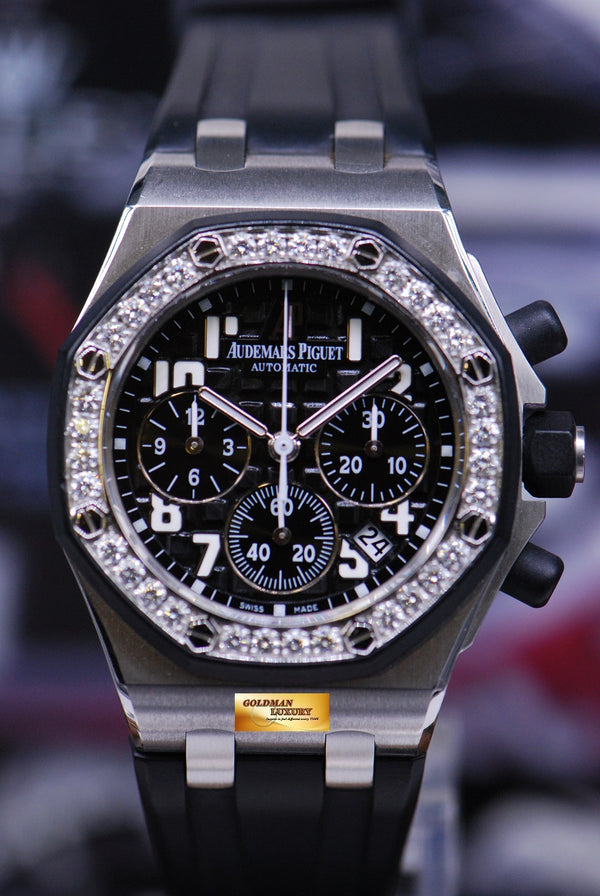 [SOLD] AUDEMARS PIGUET ROYAL OAK OFFSHORE LADIES CHRONOGRAPH DIAMONDS AUTOMATIC 26048SK (MINT)