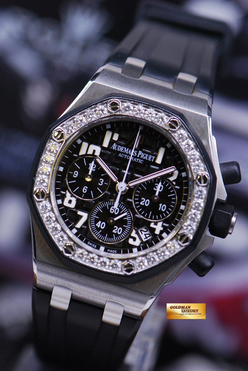 [SOLD] AUDEMARS PIGUET ROYAL OAK OFFSHORE LADIES CHRONOGRAPH DIAMONDS AUTOMATIC 26048SK (MINT)
