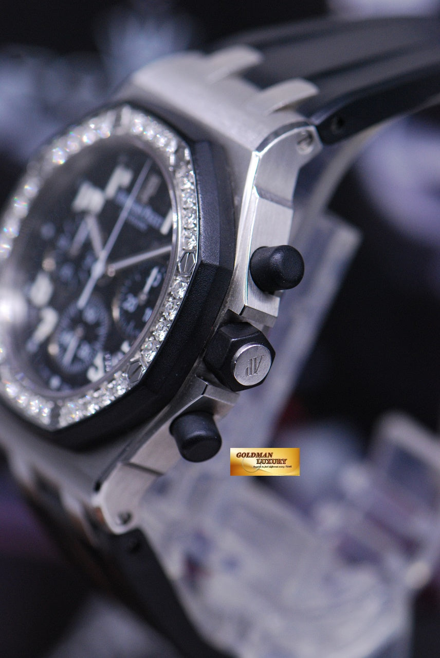 [SOLD] AUDEMARS PIGUET ROYAL OAK OFFSHORE LADIES CHRONOGRAPH DIAMONDS AUTOMATIC 26048SK (MINT)