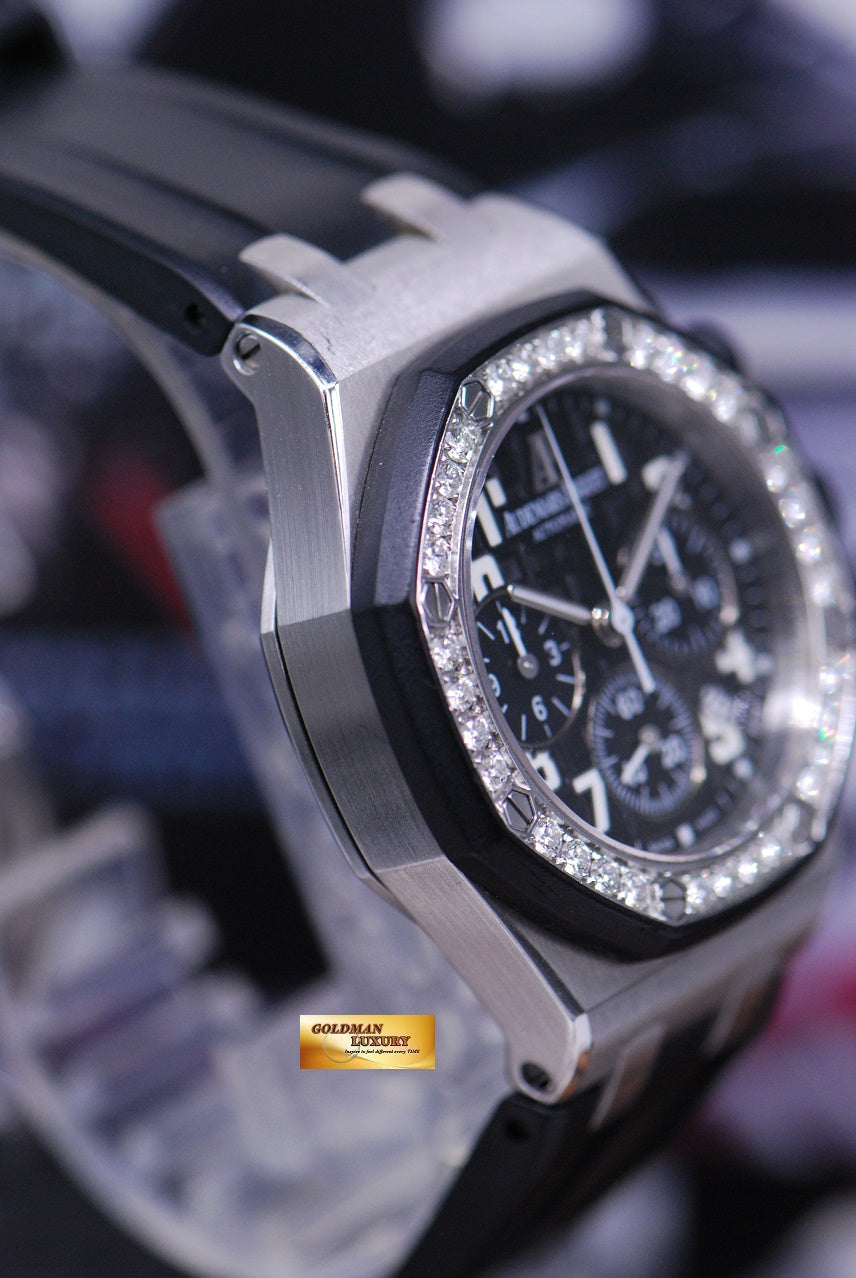 [SOLD] AUDEMARS PIGUET ROYAL OAK OFFSHORE LADIES CHRONOGRAPH DIAMONDS AUTOMATIC 26048SK (MINT)