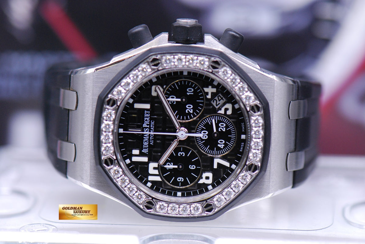 [SOLD] AUDEMARS PIGUET ROYAL OAK OFFSHORE LADIES CHRONOGRAPH DIAMONDS AUTOMATIC 26048SK (MINT)