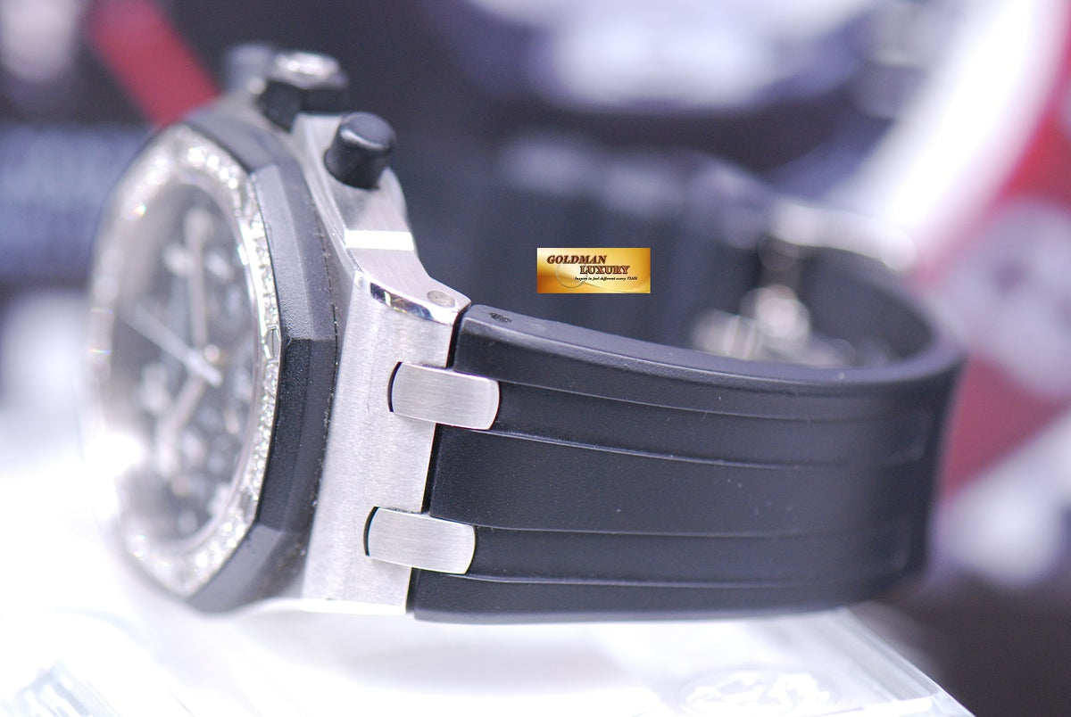 [SOLD] AUDEMARS PIGUET ROYAL OAK OFFSHORE LADIES CHRONOGRAPH DIAMONDS AUTOMATIC 26048SK (MINT)