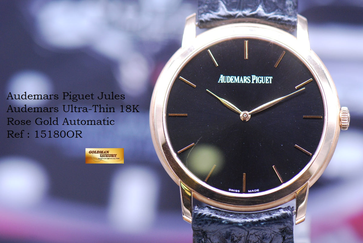 [SOLD] AUDEMARS PIGUET JULES AUDEMARS 18K ROSE GOLD ULTRA THIN AUTOMATIC 15180OR (NEAR MINT)