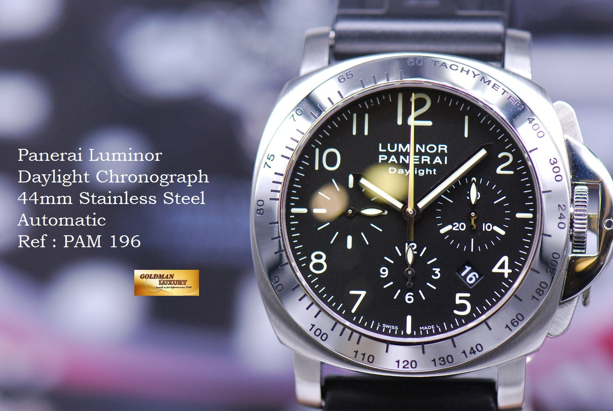[SOLD] PANERAI LUMINOR DAYLIGHT 44mm CHRONOGRAPH AUTOMATIC PAM 196 (MINT)