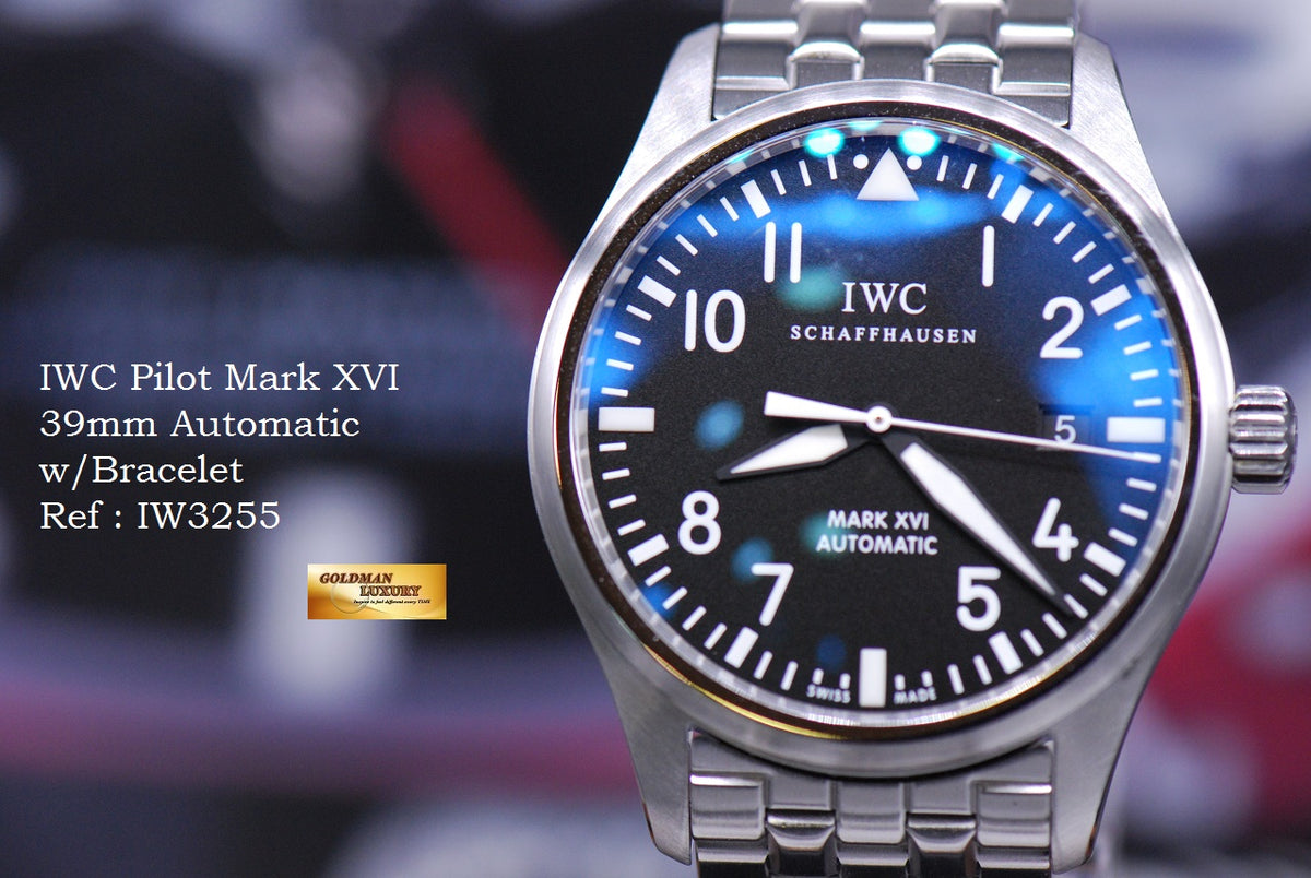 [SOLD] IWC PILOT MARK XVI 39mm w/BRACELET AUTOMATIC IW3255 (MINT)