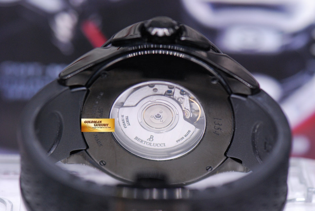 [SOLD] BERTOLUCCI FORZA DAY / DATE POWER RESERVE PVD BLACK AUTOMATIC 1354.51.42.101D7 (NEAR MINT)