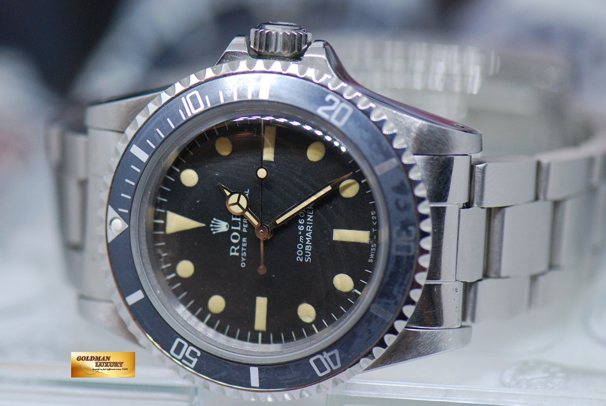[SOLD] ROLEX OYSTER PERPETUAL SUBMARINER NO-DATE METER FIRST MATTE DIAL 5513 (VINTAGE)