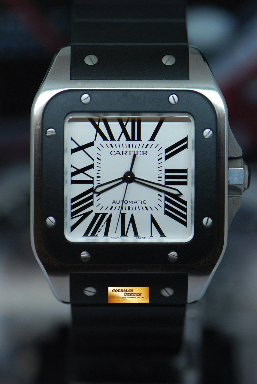 [SOLD] CARTIER SANTOS 100 XL RUBBER STRAP AUTOMATIC (LNIB)