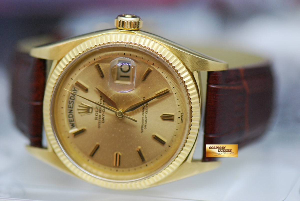 [SOLD] ROLEX OYSTER PERPETUAL DAY-DATE 18K YELLOW GOLD 36mm GOLD DIAL AUTOMATIC 1803 (VINTAGE)