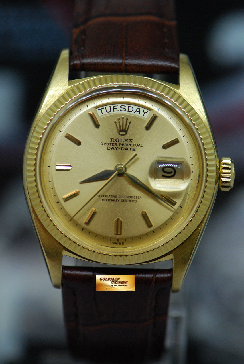 [SOLD] ROLEX OYSTER PERPETUAL DAY-DATE 18K YELLOW GOLD 36mm GOLD DIAL AUTOMATIC 1803 (VINTAGE)