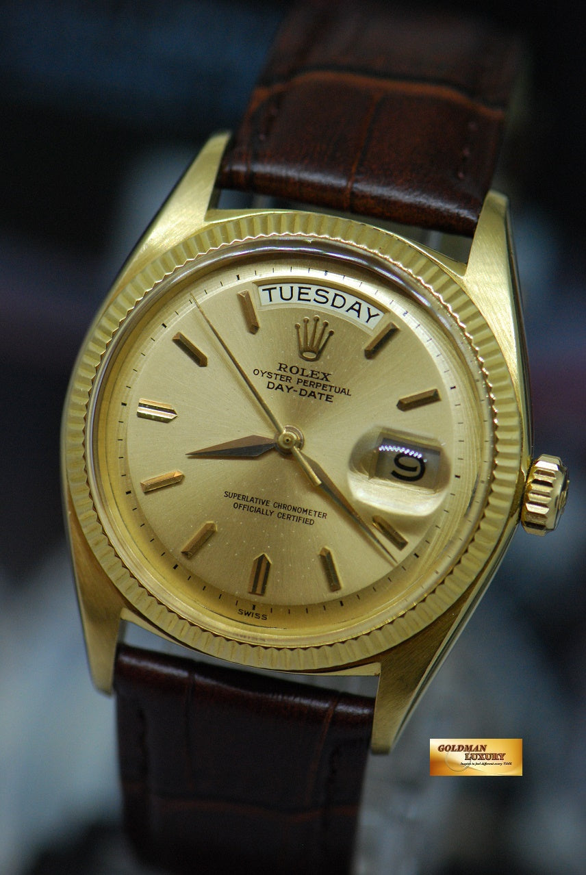 [SOLD] ROLEX OYSTER PERPETUAL DAY-DATE 18K YELLOW GOLD 36mm GOLD DIAL AUTOMATIC 1803 (VINTAGE)