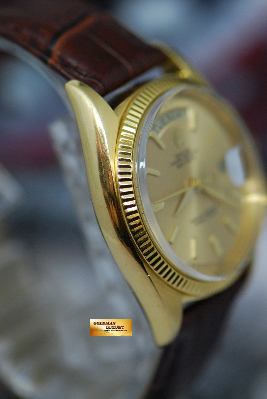 [SOLD] ROLEX OYSTER PERPETUAL DAY-DATE 18K YELLOW GOLD 36mm GOLD DIAL AUTOMATIC 1803 (VINTAGE)