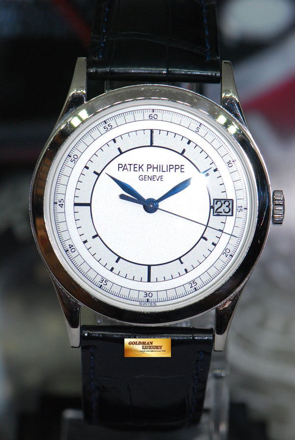 [SOLD] PATEK PHILIPPE CALATRAVA 18K WHITE GOLD 38mm “SECTOR DIAL” AUTOMATIC 5296G-001 (NEAR MINT)