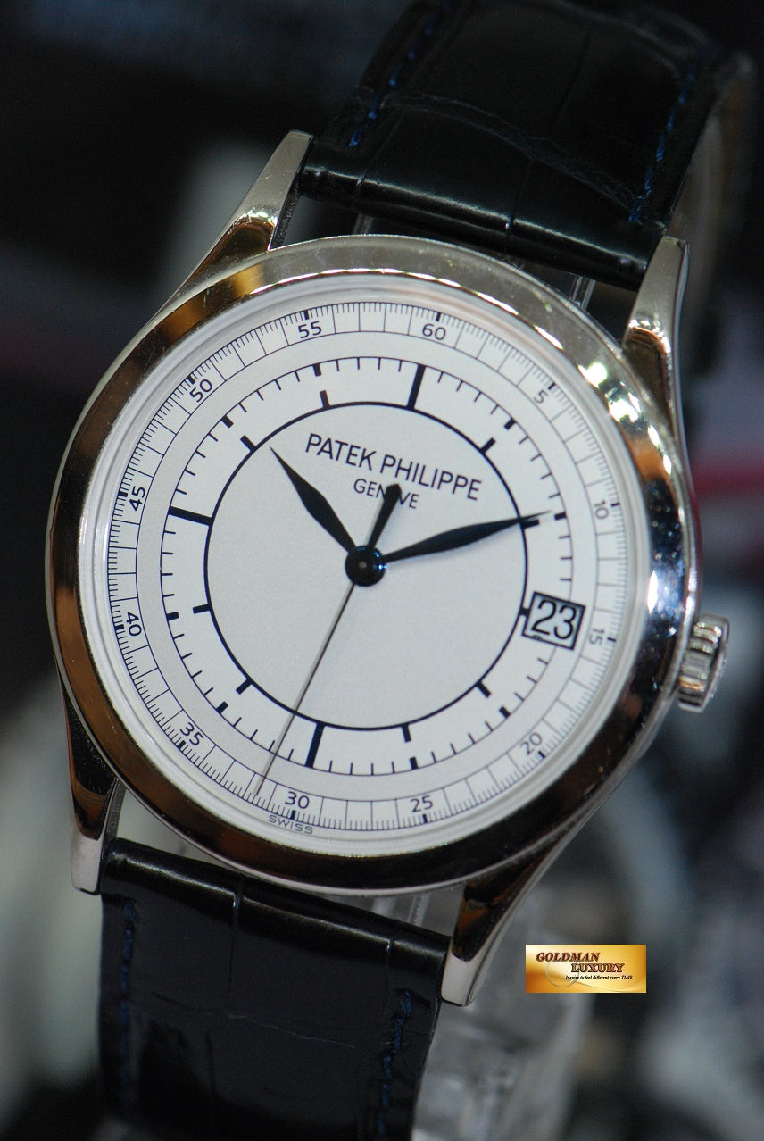 [SOLD] PATEK PHILIPPE CALATRAVA 18K WHITE GOLD 38mm “SECTOR DIAL” AUTOMATIC 5296G-001 (NEAR MINT)