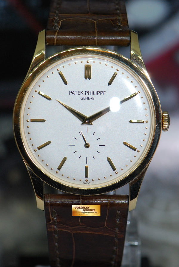 [SOLD] PATEK PHILIPPE CALATRAVA SUB-SEC DIAL 18K ROSE GOLD 37mm OPALINE DIAL MANUAL 5196J (MINT)