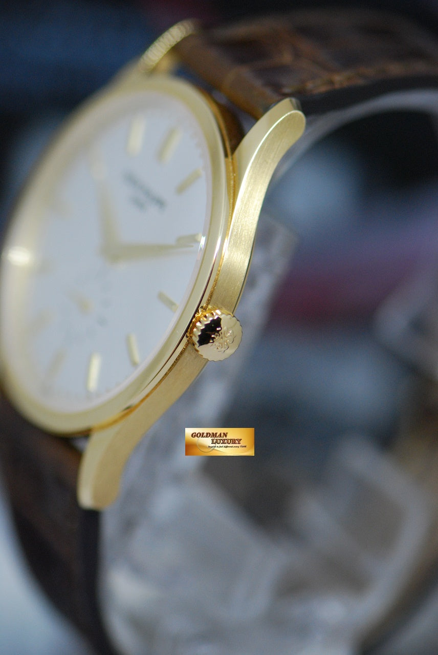 [SOLD] PATEK PHILIPPE CALATRAVA SUB-SEC DIAL 18K ROSE GOLD 37mm OPALINE DIAL MANUAL 5196J (MINT)