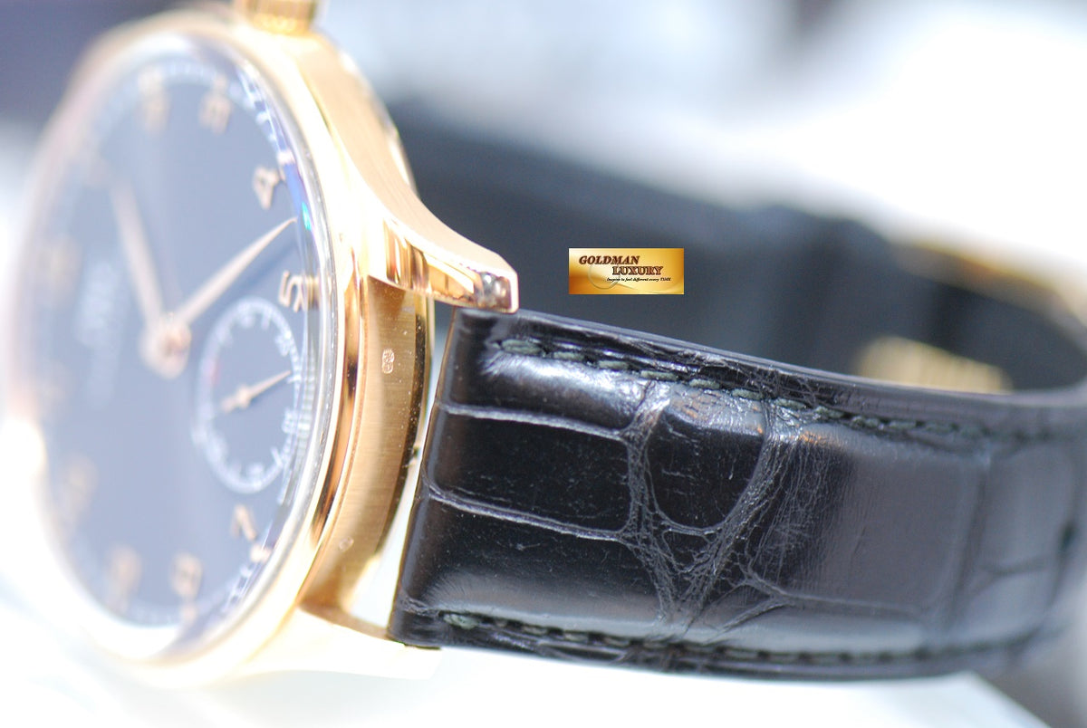 [SOLD] IWC PORTUGIESER HAND-WOUND 18K ROSE GOLD 44mm DARK GREY DIAL IW5454-06 (LNIB)