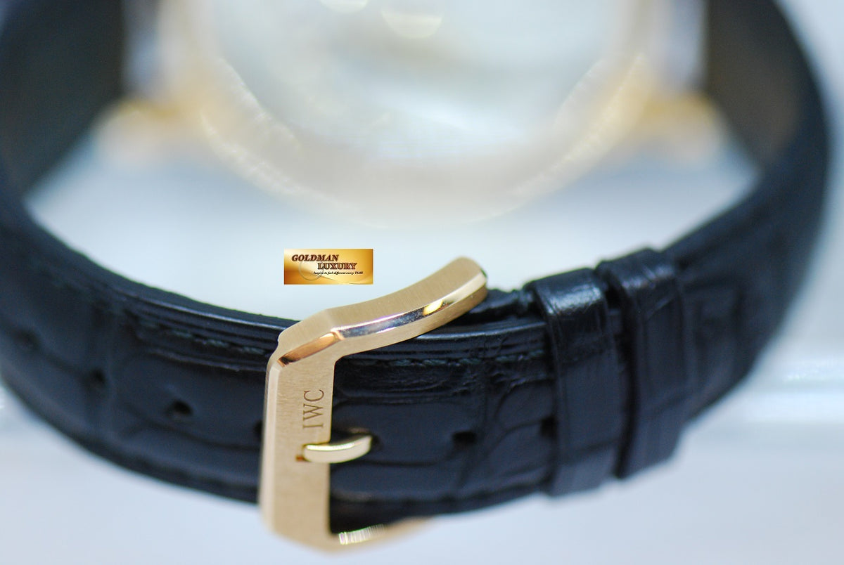 [SOLD] IWC PORTUGIESER HAND-WOUND 18K ROSE GOLD 44mm DARK GREY DIAL IW5454-06 (LNIB)