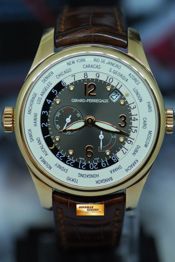 [SOLD] GIRARD PERREGAUX WORLD TIME WW.TC 18K ROSE GOLD POWER RESERVE AUTOMATIC 49850 (MINT)