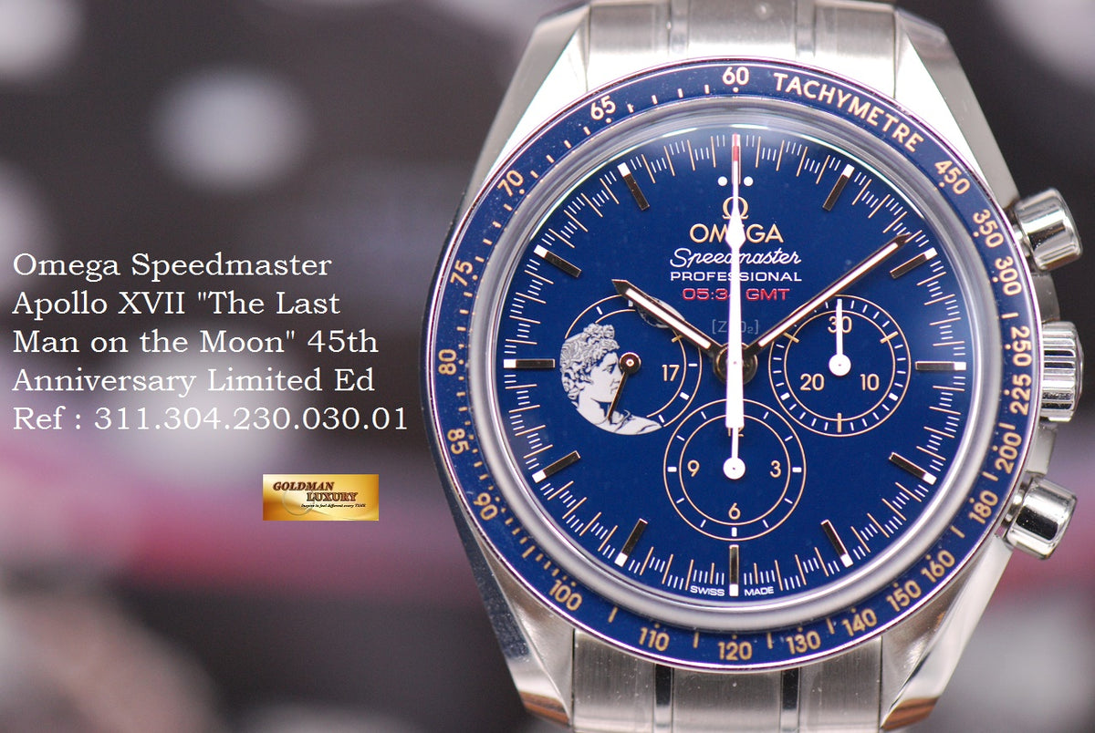 [SOLD] OMEGA SPEEDMASTER APOLLO XVII “THE LAST MAN ON THE MOON” BLUE LIMTIED EDITION (BNIB)