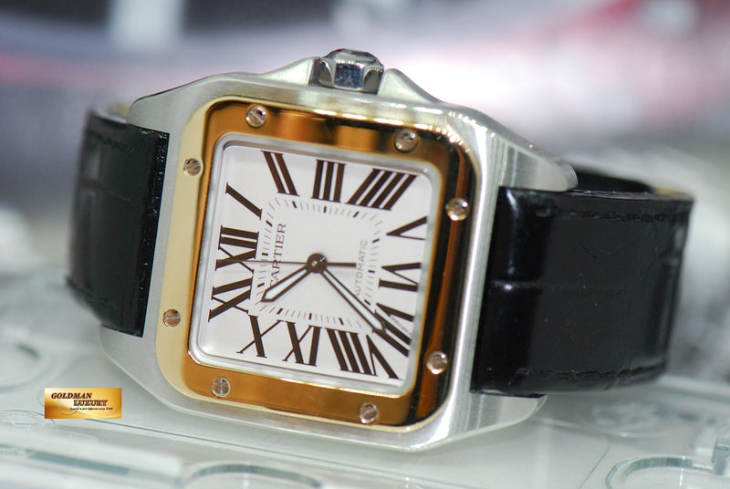 Gold cartier santos new arrivals 100 xl
